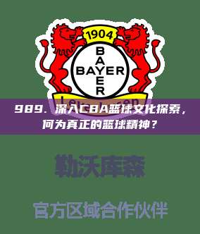 989. 深入CBA篮球文化探索，何为真正的篮球精神？