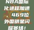 NBA国际化进程加速，469位外国明星闪耀赛场！